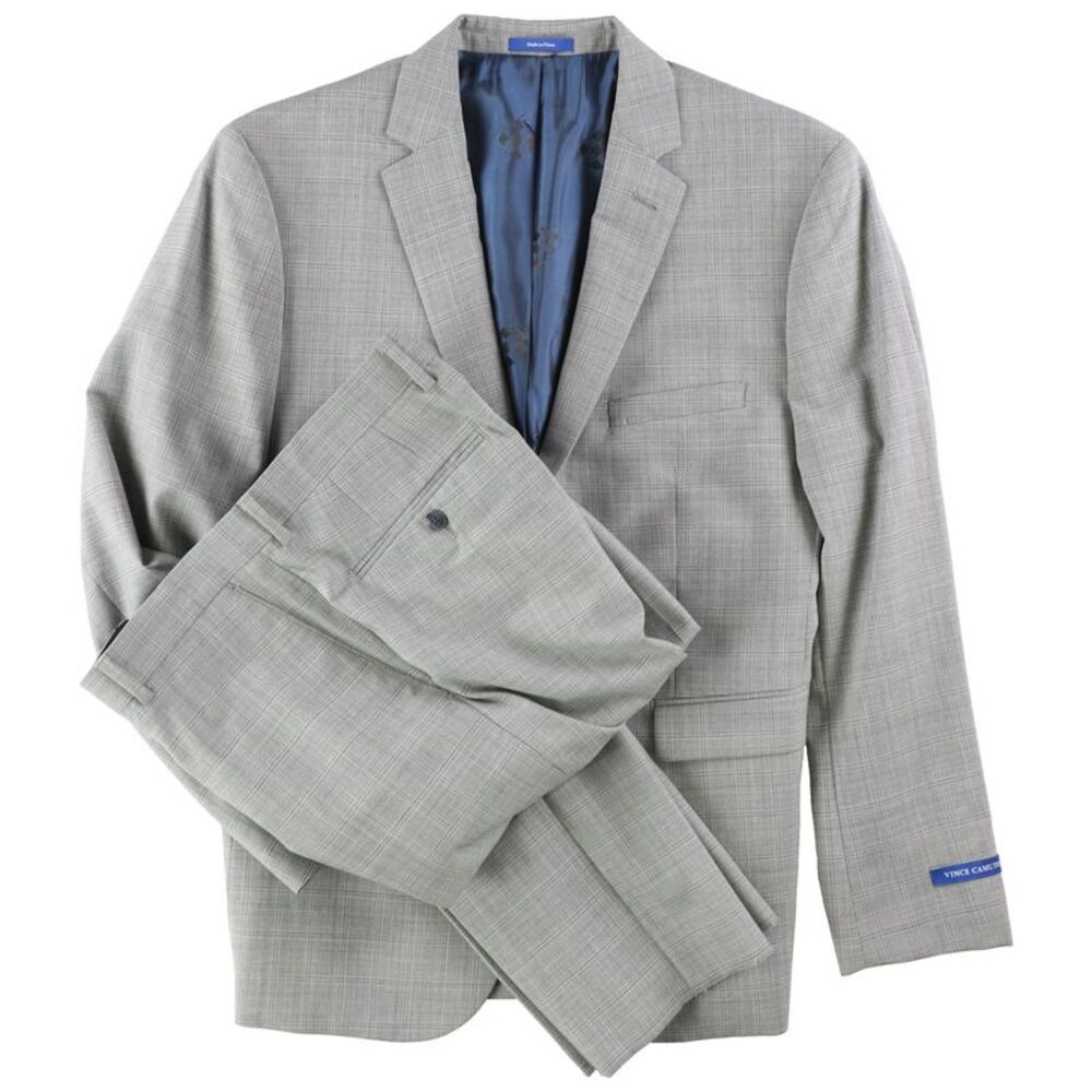 Vince Camuto Mens Patterned Two Button Formal Suit, NWT